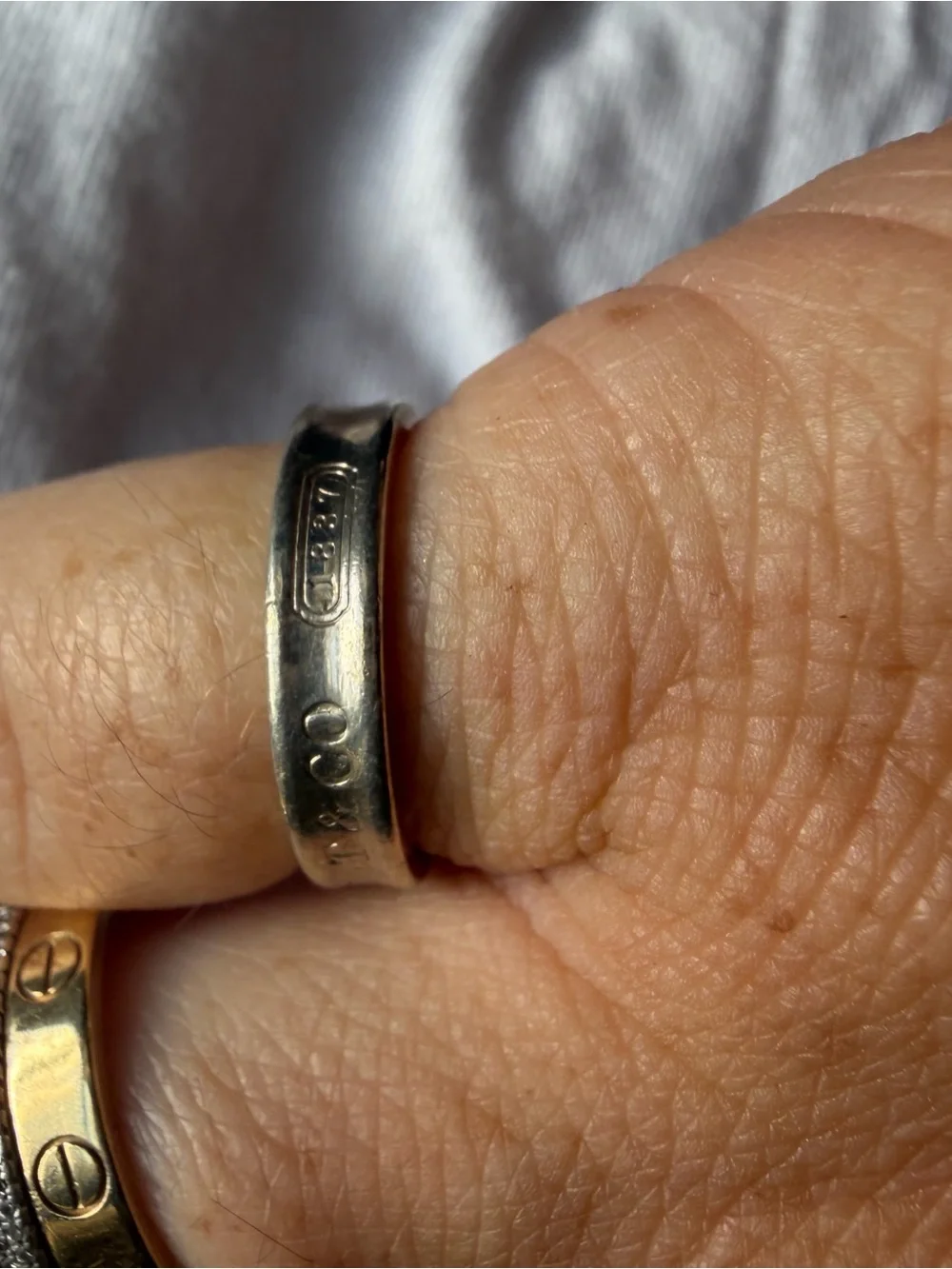 Tiffany & Co. 1837 Sterling Silver 925 Band Ring Authentic sz 4.5